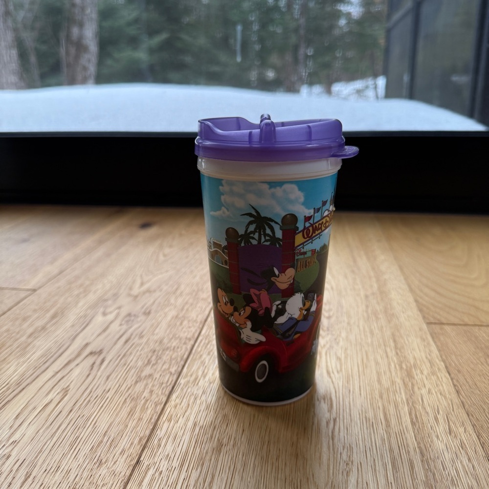 WALT DISNEY WORLD TRAVEL MUG PURPLE NO HANDLE EDITION
